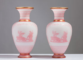 Pair-of-Baccarat-Pink-Vases